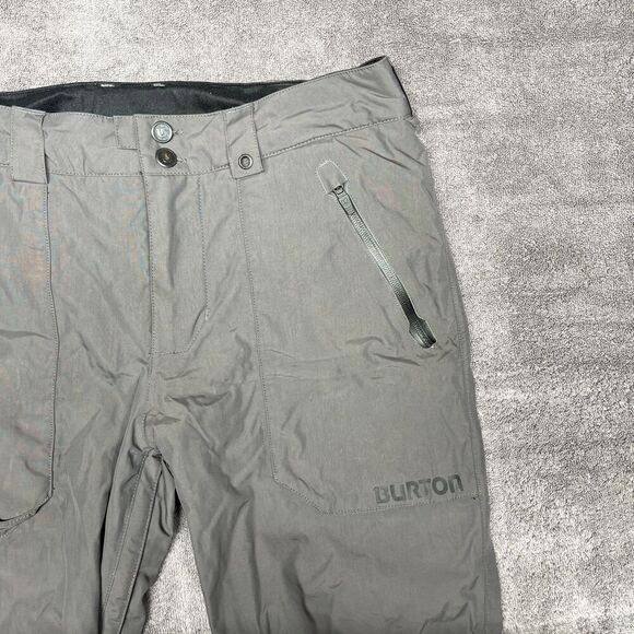 Burton Tactic Snowboards Ski Pants Men's M Gray Vented Pockets Adjustable Waist - Picture 7 of 12